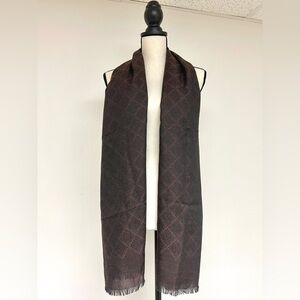Gucci Brown Stenlux Wool Scarf